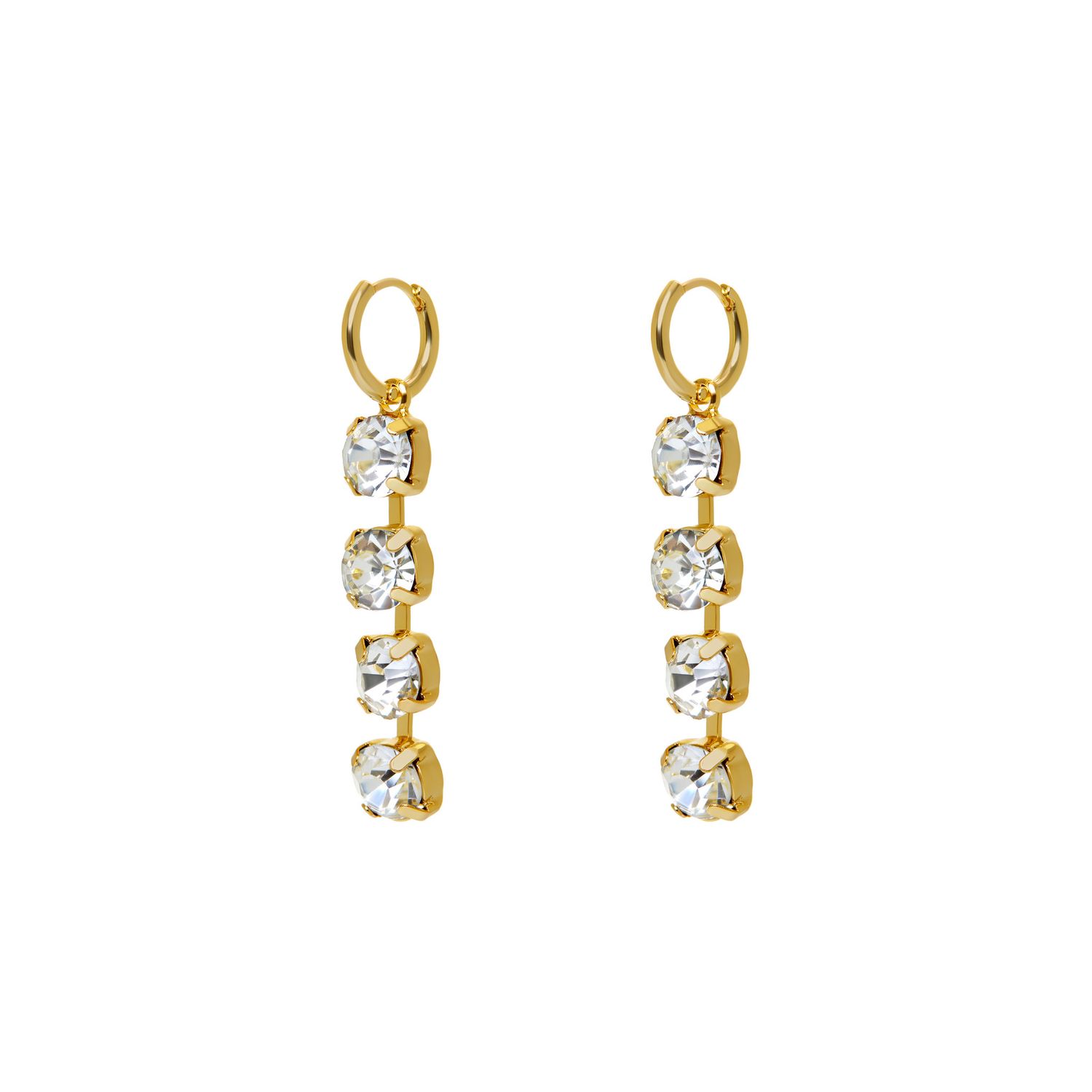 Серьги Large Crystal Earrings – White