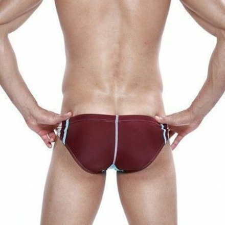 Мужские плавки коричневые Seobean Swimwear Tie Rope Swim Bathing Y-Front Briefs