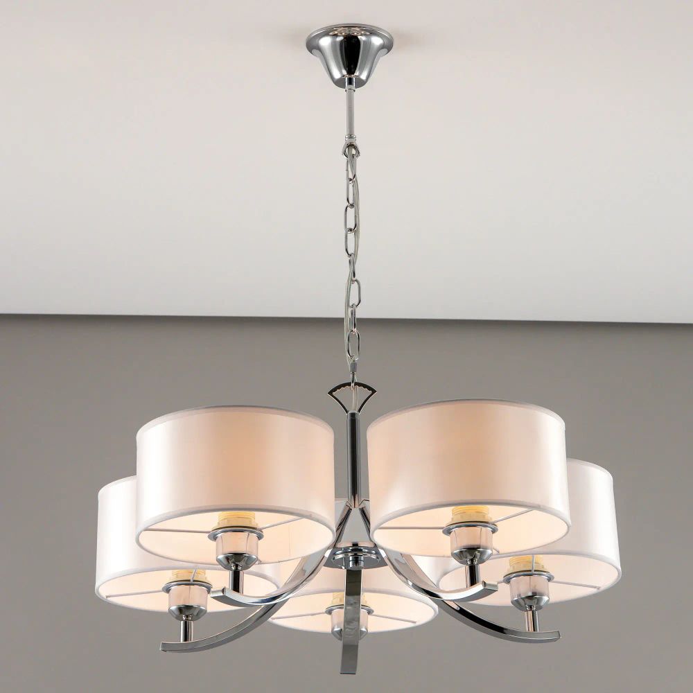 Citilux Эвита CL466150 Люстра подвесная с белыми абажурами