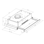 Телескопическая вытяжка Meferi SLIDEBOX60WH LIGHT фото 2