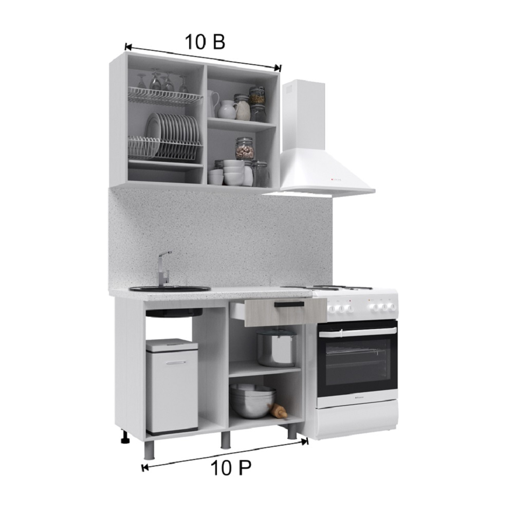Кухня Танго 1м.,Ваниль;Горький шоколад