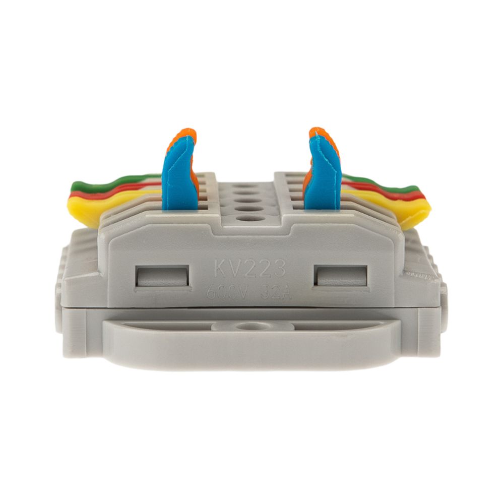 Клемма СМК 222-425P проходная 5 полюсов, с монтажной площадкой (0,08-4 мм²), серая (20 шт./уп.) REXA