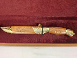 Нож украшенный "Подарок охотнику" №1