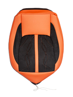 Чехлы Люкс DAF XF 106 (экокожа, оранжевый, черная вставка)