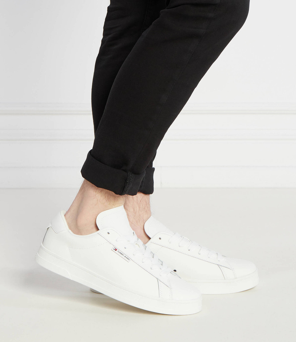Кожаные кроссовки Tommy Jeans - белый(EM0EM01374)