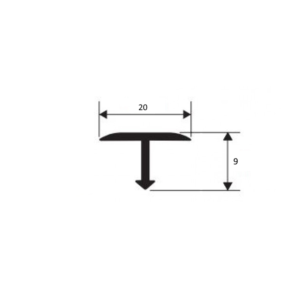 АТ 20мм "DO-4" 2,7м Орех (31) Т-обр. ламинир. алюм.