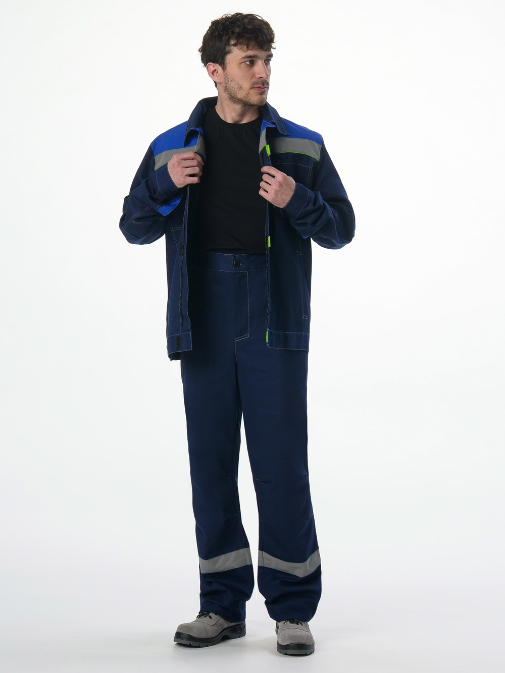 Костюм Флофт-1 СОП (тк.Смесовая,210) брюки, т.синий/васильковый