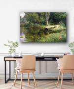 Картина для интерьера "Заросший пруд", Поленов Василий Дмитриевич, печать на холсте