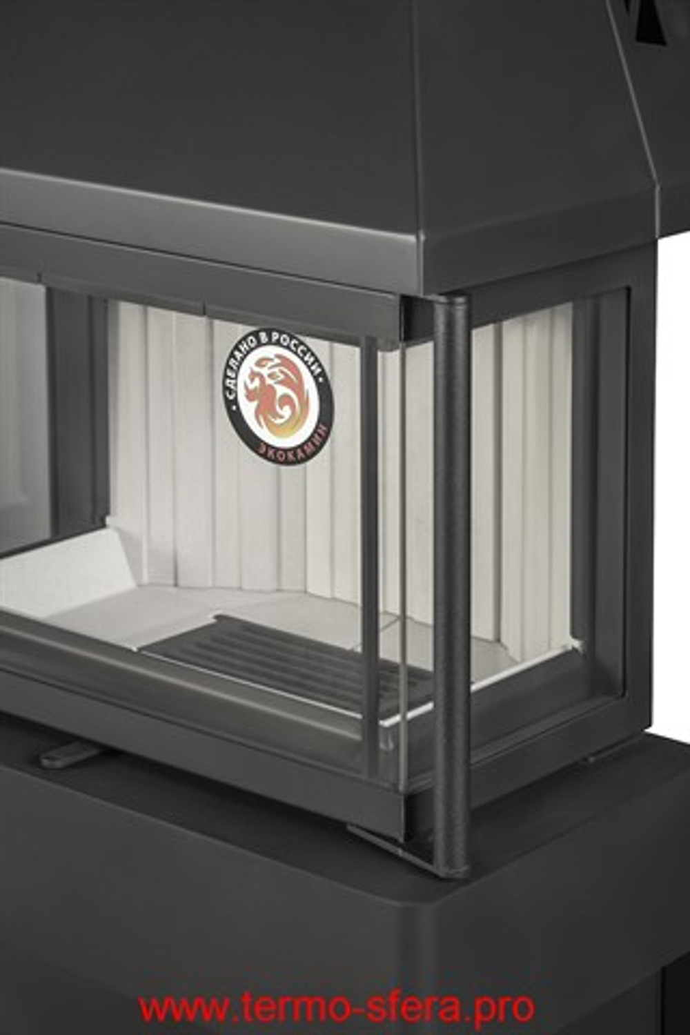 Камин ПАНОРАМА ТРИ СТЕКЛА черный