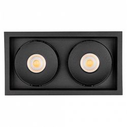 Встраиваемый светильник Arlight CL-SIMPLE-S148x80-2x9W Day4000 (BK, 45 deg) 026877