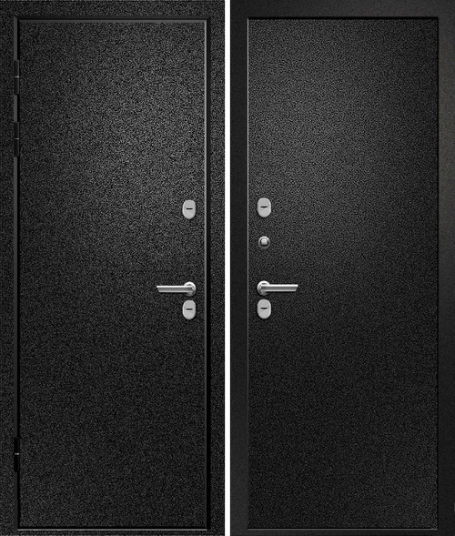 Входная дверь Ретвизан ВЕСТА М ТЕРМО Букле чёрный - Букле чёрный