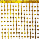 Занавес Звезда, Золото, Металлик, 100*200 см