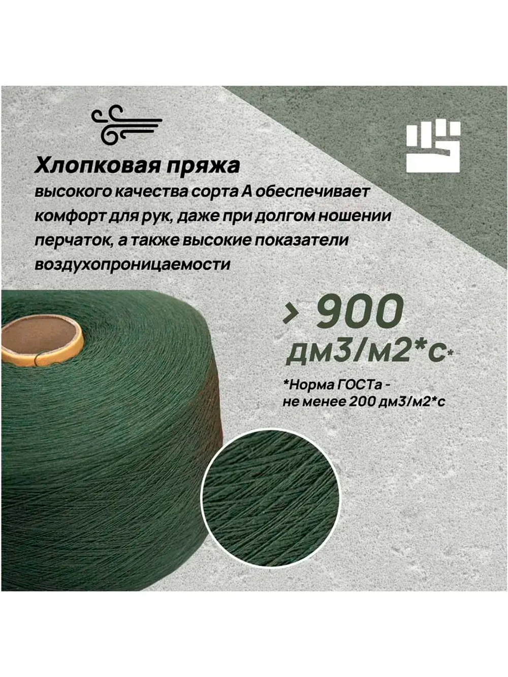 Перчатки трикотажные ПВХ 7.5 класс оливковые 6-75-2С-ОЛ