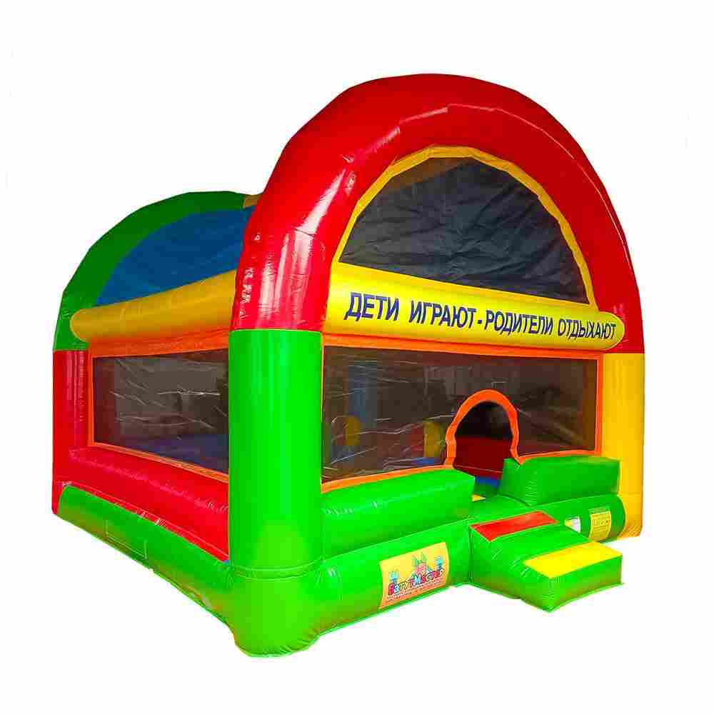 Детский надувной батут "Тетрада" с крышей 5*5*4 м