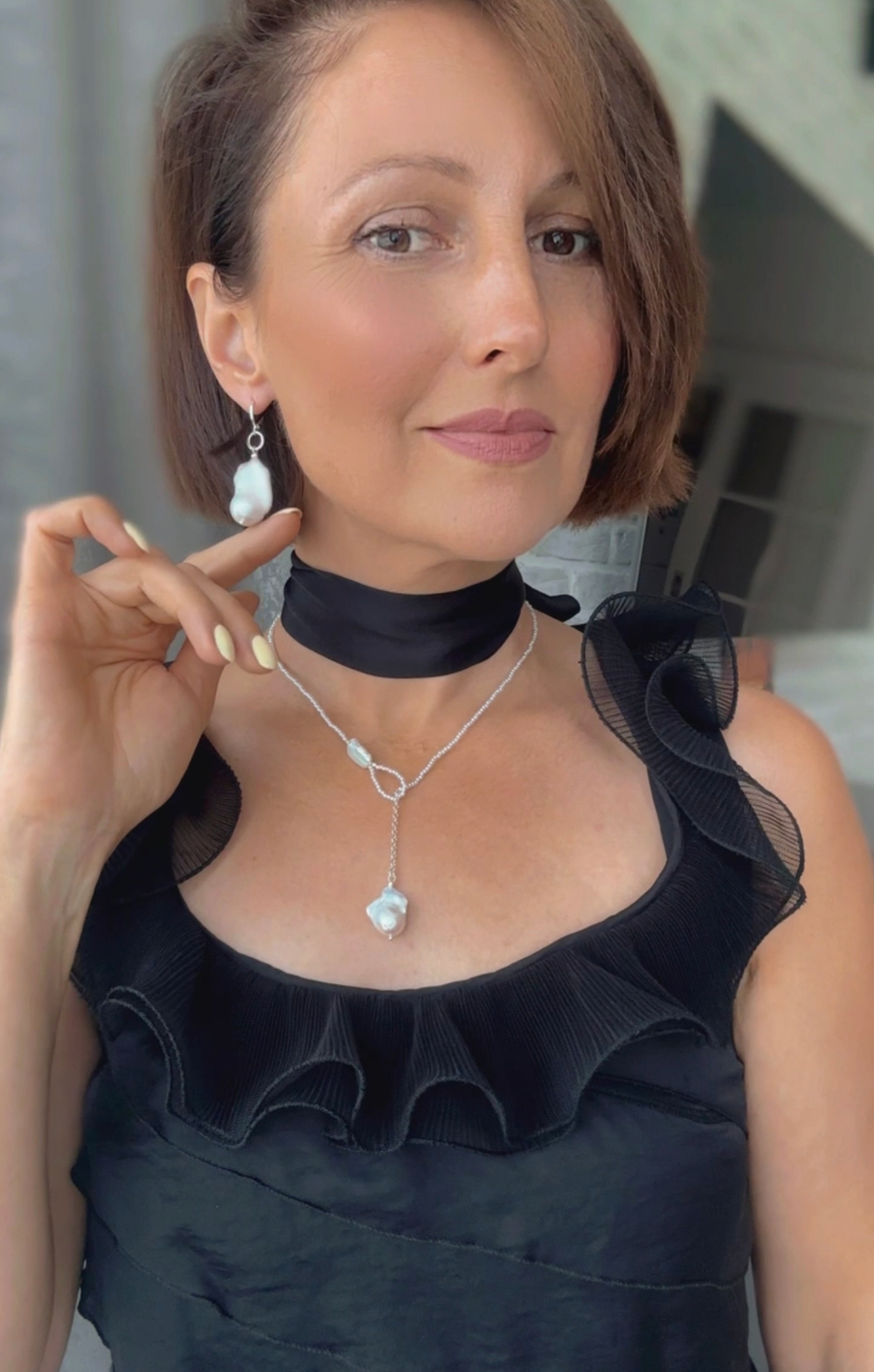 Серьги Lanzerotti, Monroe, с жемчугом, LZ-23.07-312 (белый)