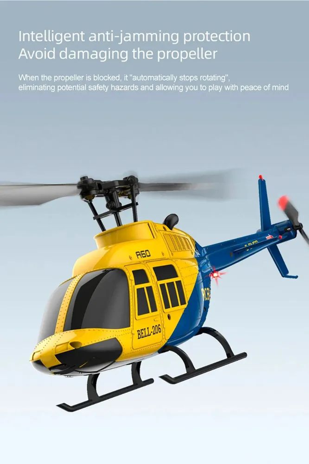 Радиоупраляемый вертолет RC ERA A60 4CH 1/42 BELL-206 Позиционирование оптического потока 120-метровым 6-осевым гироскопом