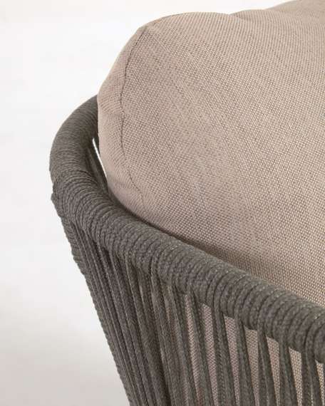 Трехместный уличный диван Catalina, зеленый корд, массив акации