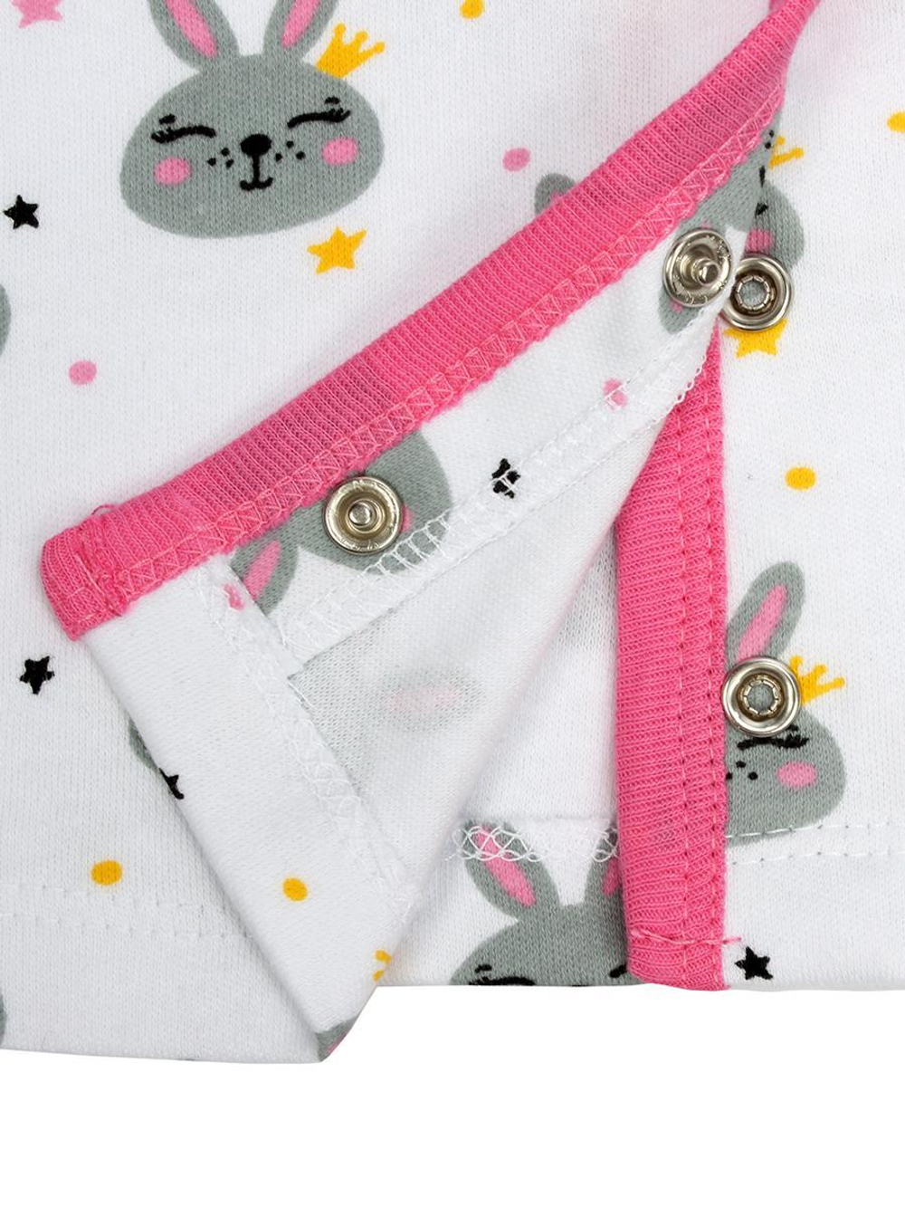 Кофточка д/новорожд. р.74-80 M0833IR-0/1 белый, зайчик (Такро)