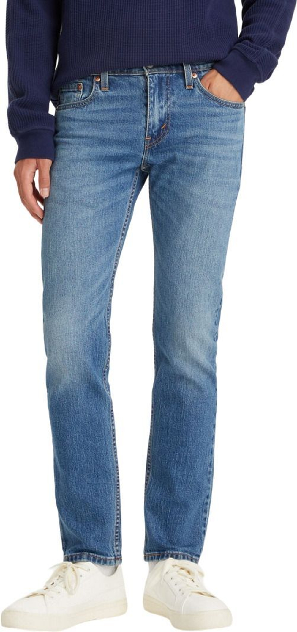 Джинсы Levis 502 Levi's Original Taper MED INDIGO - WORN IN синий