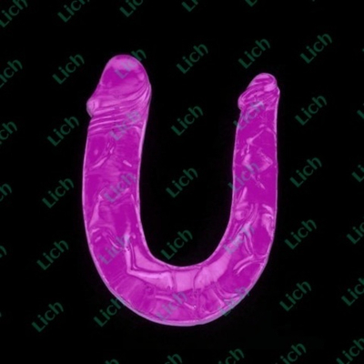 Двухголовый  фиолетовый фаллоимитатор