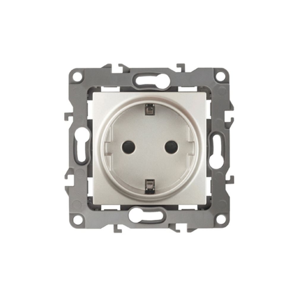 12-2102-15 ЭРА Розетка 2P+E Schuko со шторками, 16A-250В, IP20, Эра12, перламутр | Эра 12 Перламутр