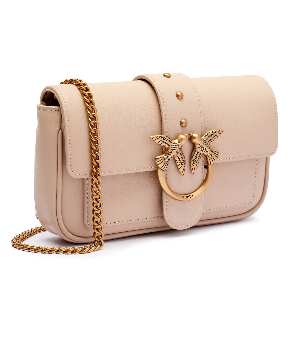 Кожаная сумка через плечо LOVE ONE POCKET C Pinko - бежевый(100061 A0F1)