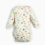 Боди с дл.рукавом Flower, рост 74-80 см, бежевый (Крошка Я)