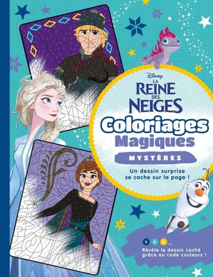 Hachette/ раскраска по номерам/ LA REINE DES NEIGES - Coloriages Magiques - Mystères - Disney