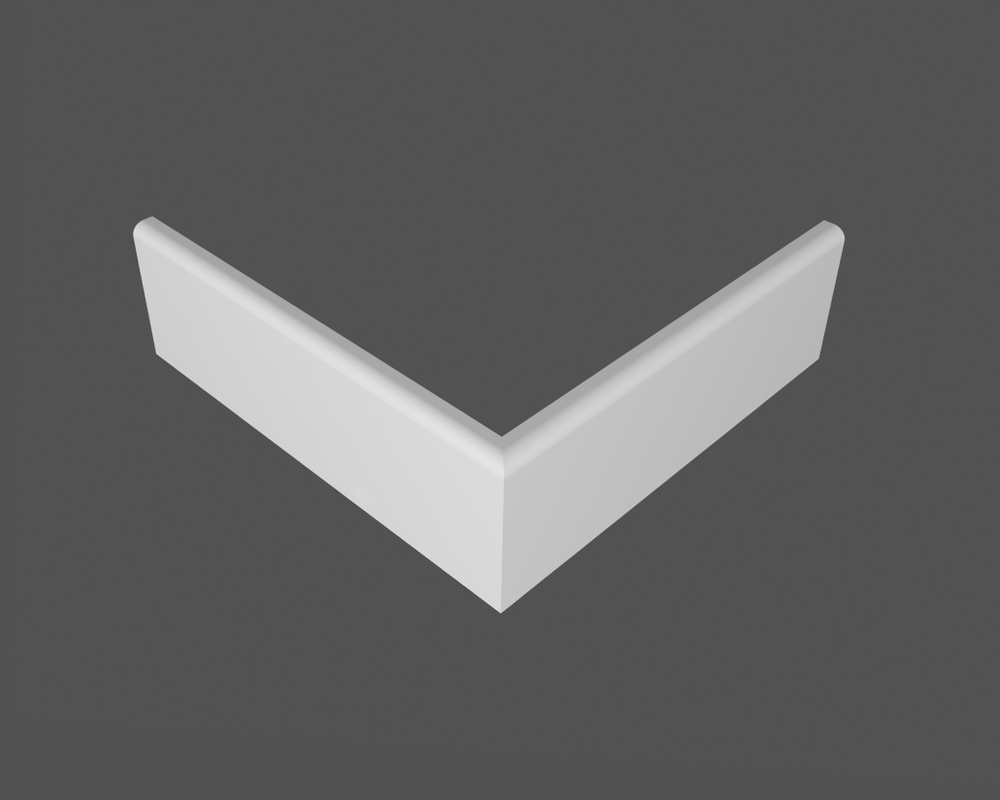 Плинтус напольный под покраску P2.100.16 МДФ Deartio 100x16x2070 мм