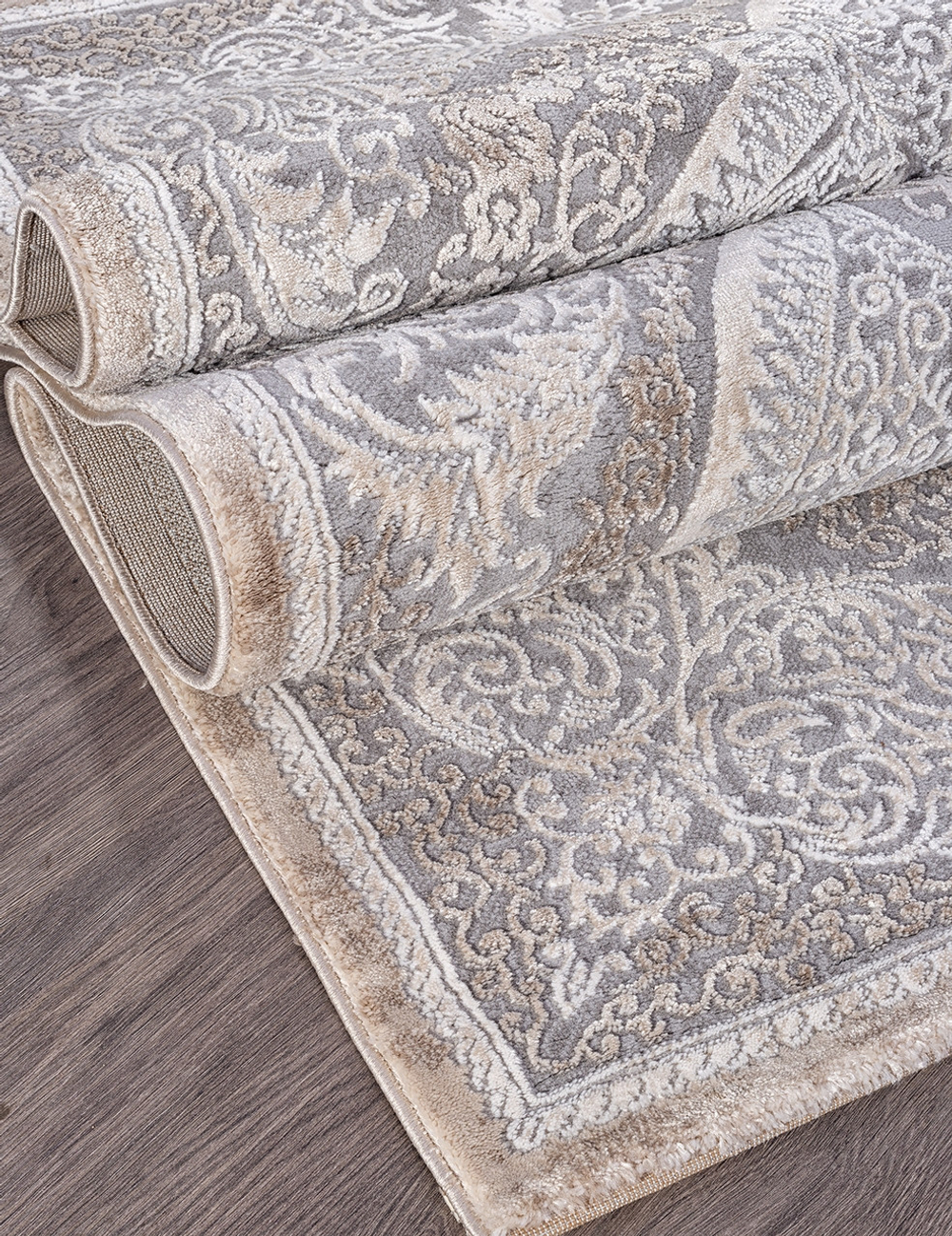 Ковер 03880C - GREY / BROWN - Прямоугольник - коллекция ARMINA размер 80*150 см
