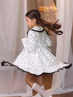 Платье из фланели с длинным рукавом «Париж», цвет белый, сердечки