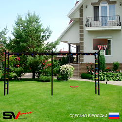 Уличная шведская стенка Sv Sport рукоход х 2 У50100К ("Лодочка"/Щит баскет)