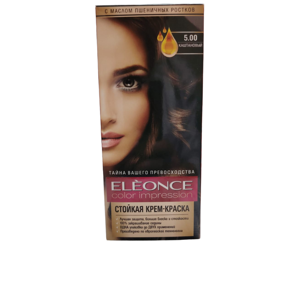 Краска для волос Eleonce №5.00 Каштановый 25 мл