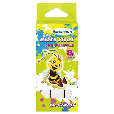 Мел белый 3шт. Прямоугольные (Darvish)