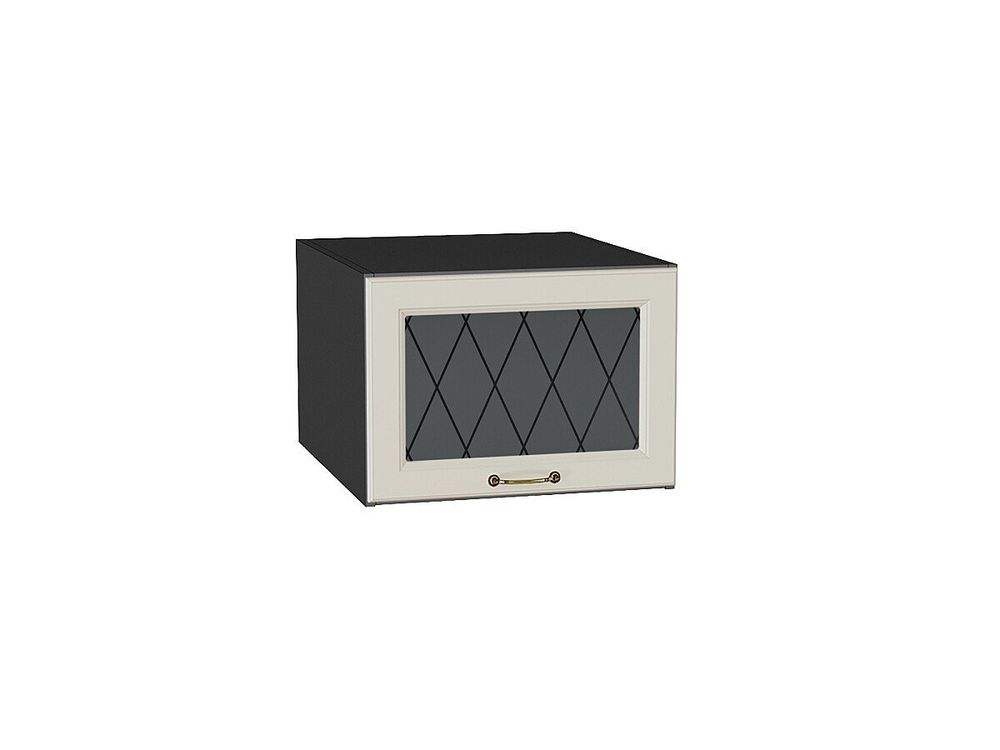 Шкаф верхний горизонтальный остекленный глубокий Ницца