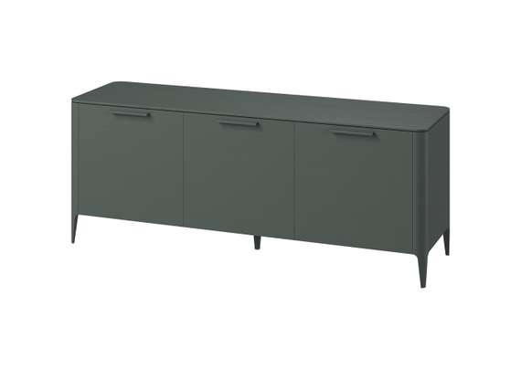 Тумба Type oak 3 двери ширина 180 см (темно-серый)