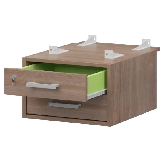 Тумба подвесная для столов на м/каркасе гл.730 мм АМТ2-02М.73  432x546x296 Арго-М