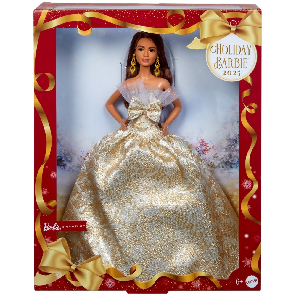 Barbie Signature - Праздничная коллекционная кукла с каштановыми волосами JBH97