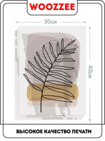 Набор постеров "Абстракции с листьями 8" 3 шт.