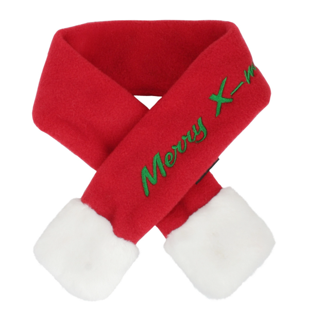 Puppia шарфик для собак новогодний "santa", красный, xl