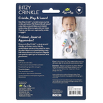 itzy ritzy, Bitzy Crinkle, Сенсорная игрушка для прорезывания зубов, для детей от 0 месяцев, Dino, 1 шт.