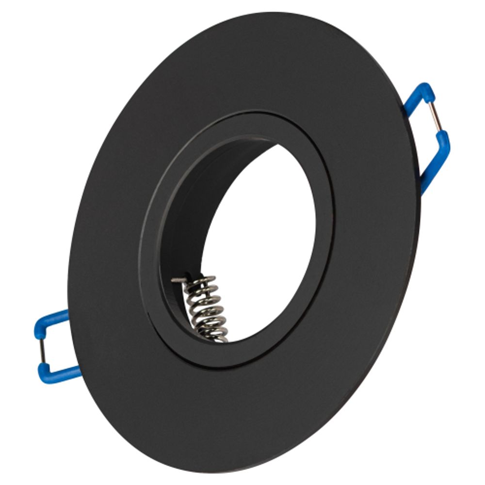 Светильник встраиваемый алюминиевый ЭРА KL83 BK под лампу MR16 GU5.3 черный | Алюминиевые встраиваемые светильники