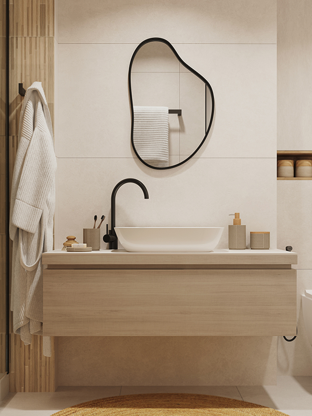 Зеркало настенное Bergenson Bjorn Reflexion, 45x71 см