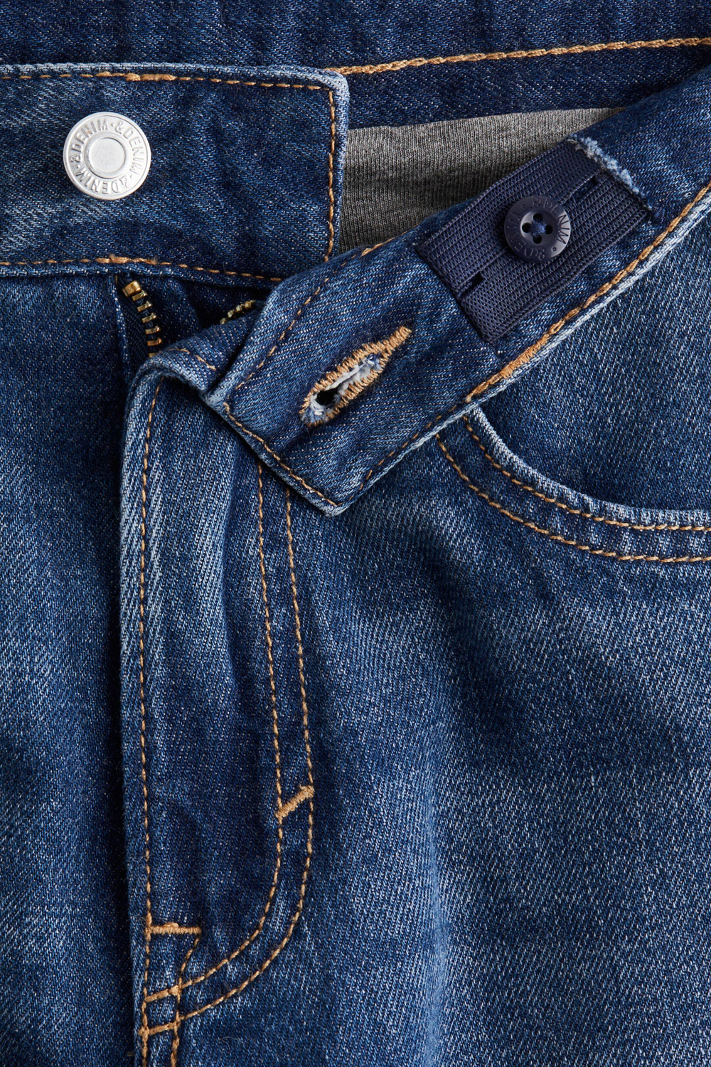 H&M Джинсы свободного кроя на подкладке, темно-синий