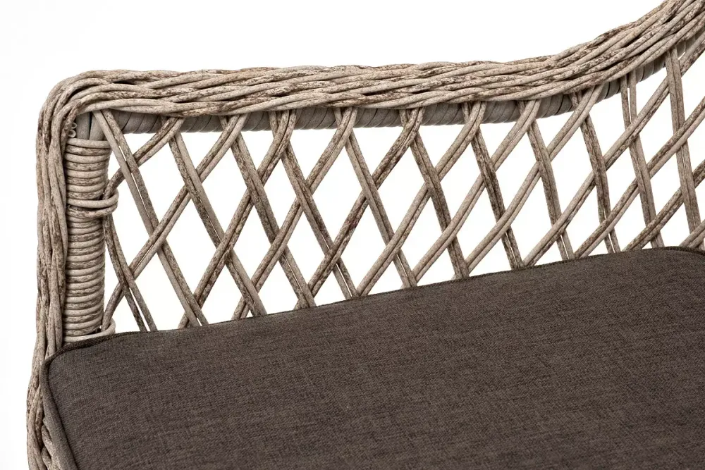 "Эспрессо-80 L" обеденная группа плетеная, цвет бежевый