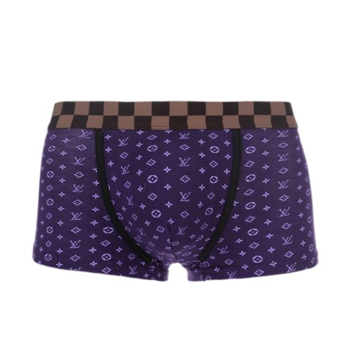 Мужские трусы боксеры (серые, красные, коричневые, фиолетовые) набор 4 в1 Louis Vuitton LV52201