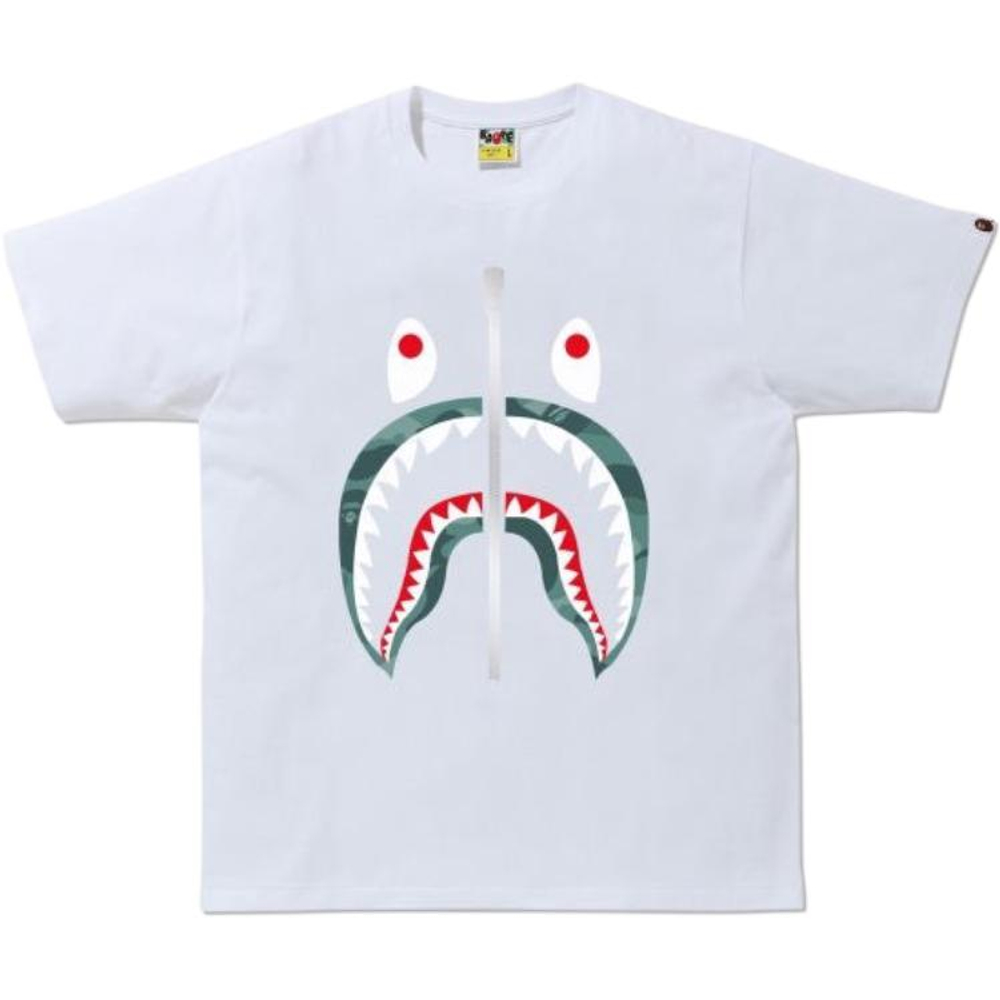 A Bathing Ape Color Camo Shark Tee