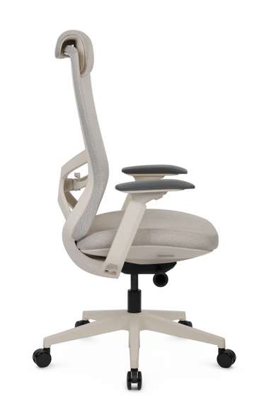 Кресло Gemini EGE-002AW Белый пластик/Светло-бежевый