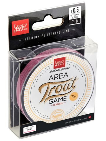 Плетеный шнур LUCKY JOHN Area Trout Game Braid Pink 75 м - 0,112 мм