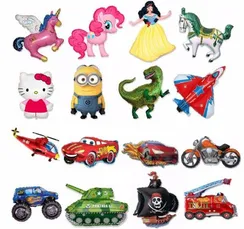 Фигурные фольгированные шарики 32" надутые гелием в ассортименте